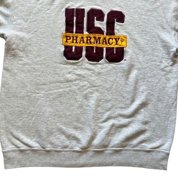 USC Pharmacy embroidered crewneck sweater Distressed Sweater - Picture 3 of 16